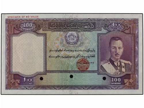 BILLETES EXTRANJEROS. 100 Afghanis. AFGANISTÁN. Muhammad Zah