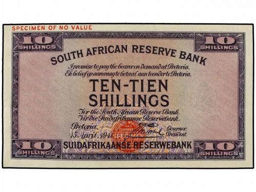 BILLETES EXTRANJEROS. 10 Shillings. 15 Abril 1941. SUDÁFRICA