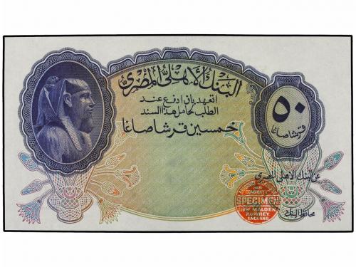 BILLETES EXTRANJEROS. 50 Piastras. EGIPTO. Tutankamón. Sin f
