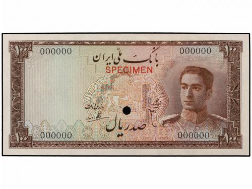 BILLETES EXTRANJEROS. 100 Rials. (1951). IRÁN. Shah Pahlavi.
