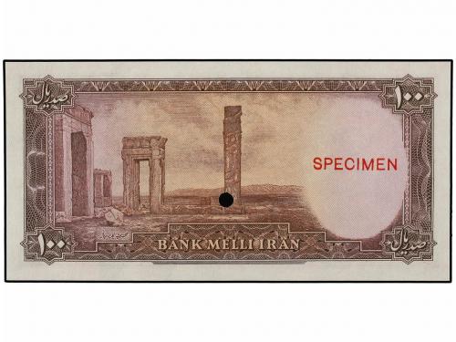 BILLETES EXTRANJEROS. 100 Rials. (1951). IRÁN. Shah Pahlavi.