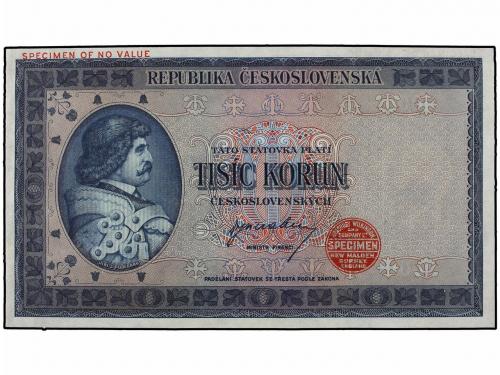 BILLETES EXTRANJEROS. 1.000 Coronas. (1945). CHECOSLOVAQUIA.