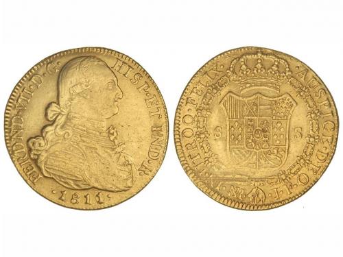 FERNANDO VII. 8 Escudos. 1811/0. NUEVO REINO. J.F. 27,01 grs