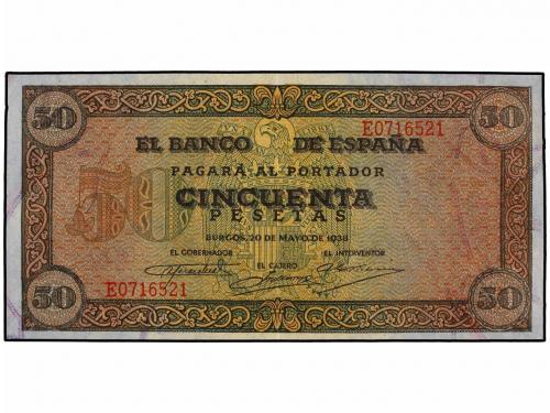 ESTADO ESPAÑOL. Lote 2 billetes 50 Pesetas. 20 Mayo 1938. Ca