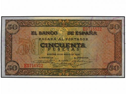 ESTADO ESPAÑOL. Lote 2 billetes 50 Pesetas. 20 Mayo 1938. Ca