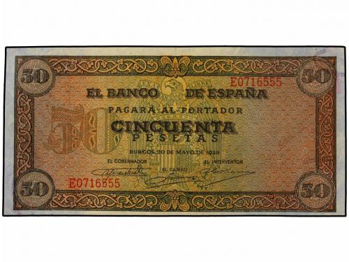 ESTADO ESPAÑOL. Lote 2 billetes 50 Pesetas. 20 Mayo 1938. Ca