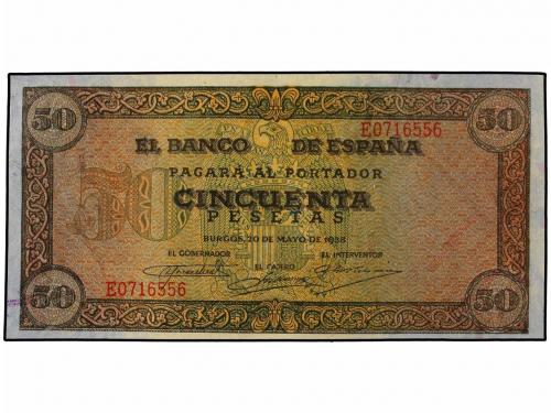 ESTADO ESPAÑOL. Lote 2 billetes 50 Pesetas. 20 Mayo 1938. Ca