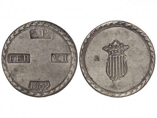 FERNANDO VII. 5 Pesetas. 1809. TARRAGONA. Cero de la fecha p