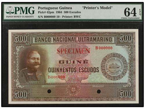 BILLETES EXTRANJEROS. 500 Escudos. (30 Junio 1964). GUINEA P