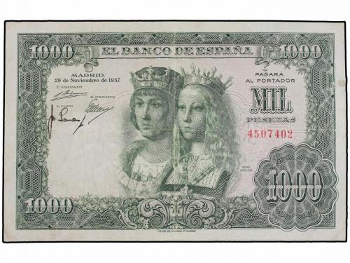 ESTADO ESPAÑOL. 1.000 Pesetas. 29 Noviembre 1957. Reyes Cató