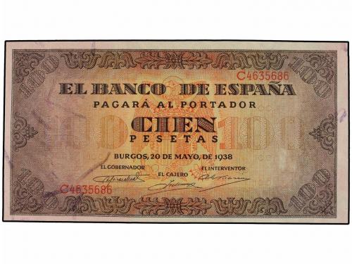ESTADO ESPAÑOL. Lote 2 billetes 100 Pesetas. 20 Mayo 1938. C
