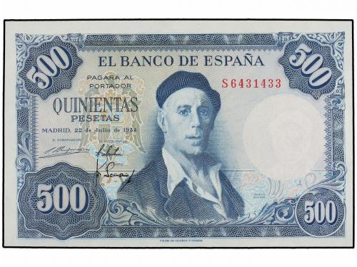 ESTADO ESPAÑOL. Lote 2 billetes 500 Pesetas. 22 Julio 1954.
