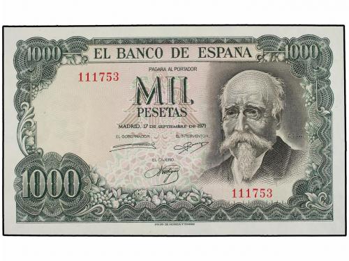 ESTADO ESPAÑOL. 1.000 Pesetas. 17 Septiembre 1971. Echegaray