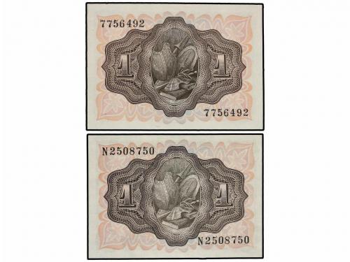 ESTADO ESPAÑOL. Lote 2 billetes 1 Pesetas. 19 Noviembre 1951