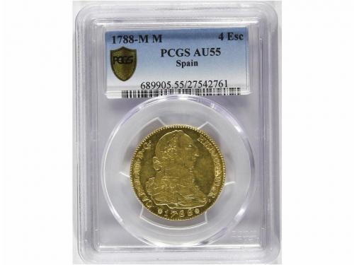CARLOS III. 4 Escudos. 1788. MADRID. M. Brillo original. MAG