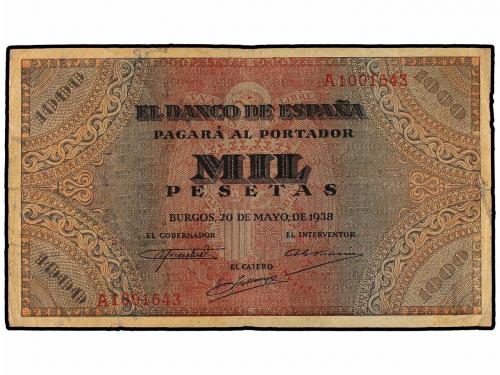 ESTADO ESPAÑOL. 1.000 Pesetas. 20 Mayo 1938. Púlpito de San