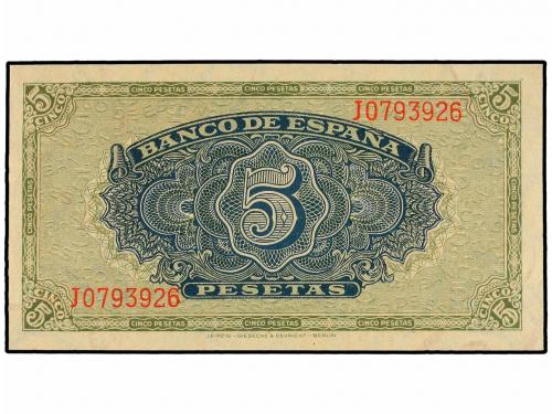 ESTADO ESPAÑOL. Lote 2 billetes 5 Pesetas. 4 Septiembre 1940