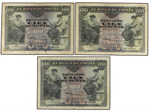 BANCO DE ESPAÑA. Lote 6 billetes 100 Pesetas. 30 Junio 1906.