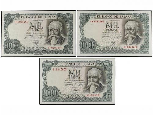 ESTADO ESPAÑOL. Lote 6 billetes 1.000 Pesetas. 17 Septiembre