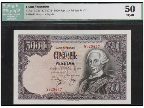 JUAN CARLOS I. Lote 2 billetes 5.000 y 10.000 Pesetas. 6 Feb