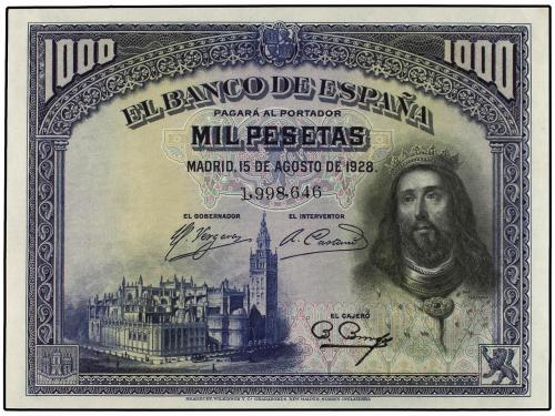 GUERRA CIVIL, ZONA REPUBLICANA. Lote 2 billetes 1.000 Peseta