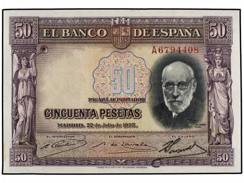 GUERRA CIVIL, ZONA REPUBLICANA. Lote 2 billetes 50 Pesetas. 