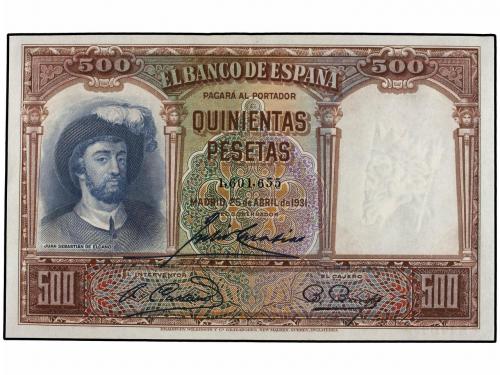 GUERRA CIVIL, ZONA REPUBLICANA. Lote 2 billetes 500 Pesetas.