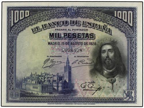 GUERRA CIVIL, ZONA REPUBLICANA. Lote 2 billetes 1.000 Peseta
