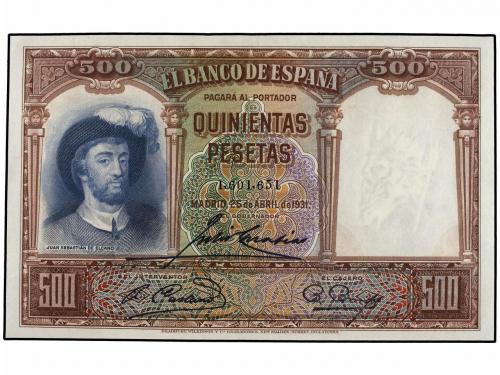 GUERRA CIVIL, ZONA REPUBLICANA. Lote 2 billetes 500 Pesetas.