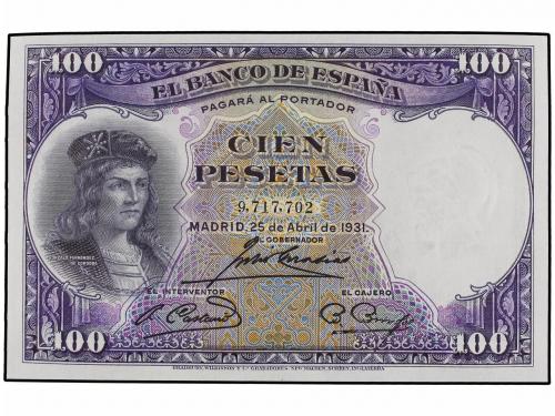 GUERRA CIVIL, ZONA REPUBLICANA. Lote 3 billetes 100 Pesetas.