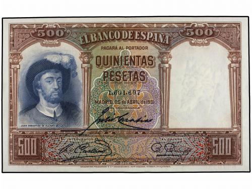 GUERRA CIVIL, ZONA REPUBLICANA. Lote 2 billetes 500 Pesetas.