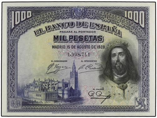 GUERRA CIVIL, ZONA REPUBLICANA. Lote 2 billetes 1.000 Peseta