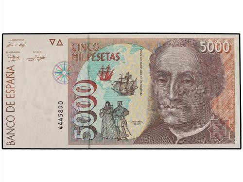JUAN CARLOS I. Lote 2 billetes 5.000 Pesetas. 12 Octubre 199