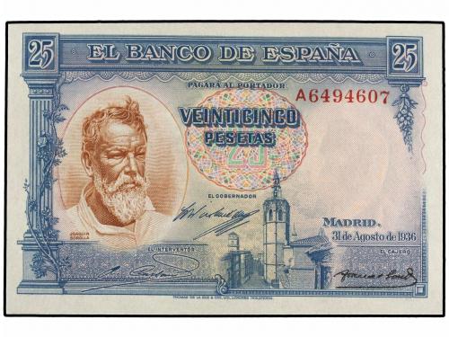 GUERRA CIVIL, ZONA REPUBLICANA. Lote 2 billetes 25 Pesetas.
