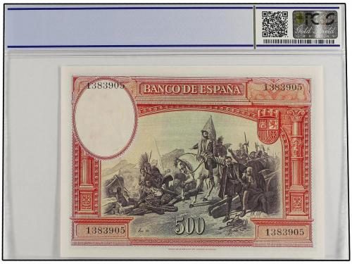 GUERRA CIVIL, ZONA REPUBLICANA. 500 Pesetas. 7 Enero 1935. H