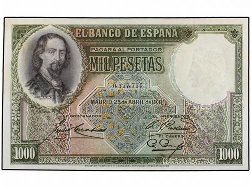 GUERRA CIVIL, ZONA REPUBLICANA. Lote 2 billetes 1.000 Peseta