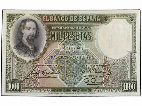 GUERRA CIVIL, ZONA REPUBLICANA. Lote 2 billetes 1.000 Peseta