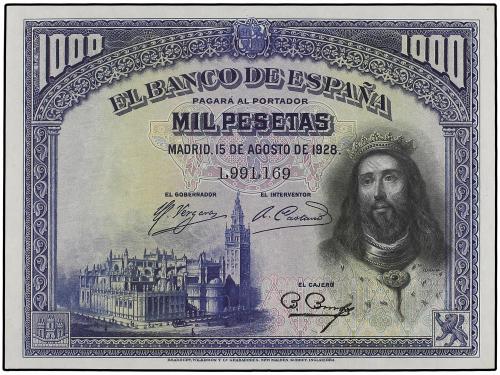 GUERRA CIVIL, ZONA REPUBLICANA. Lote 2 billetes 1.000 Peseta
