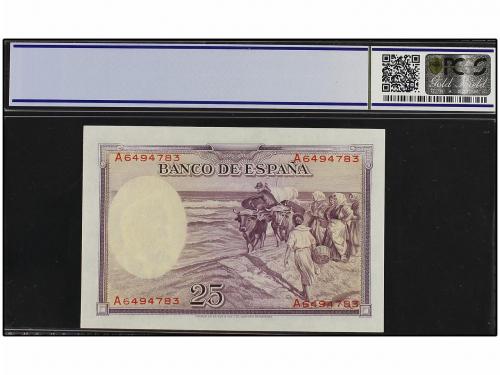 GUERRA CIVIL, ZONA REPUBLICANA. 25 Pesetas. 31 Agosto 1936. 