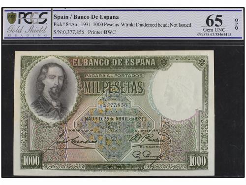 GUERRA CIVIL, ZONA REPUBLICANA. Lote 2 billetes 1.000 Peseta