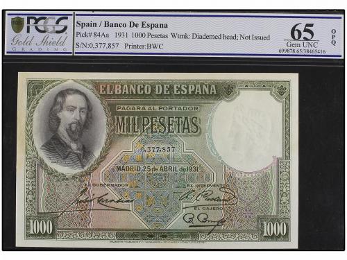 GUERRA CIVIL, ZONA REPUBLICANA. Lote 2 billetes 1.000 Peseta