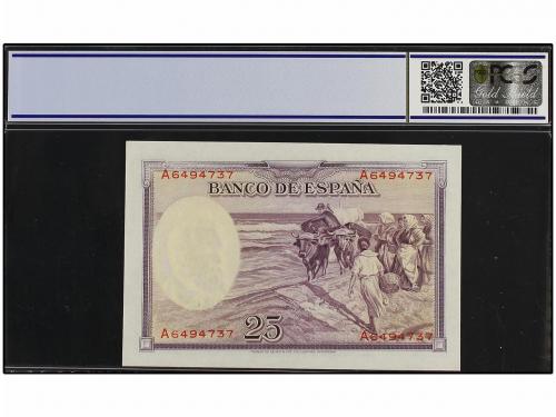 GUERRA CIVIL, ZONA REPUBLICANA. Lote 2 billetes 25 Pesetas. 