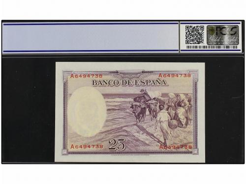 GUERRA CIVIL, ZONA REPUBLICANA. Lote 2 billetes 25 Pesetas. 