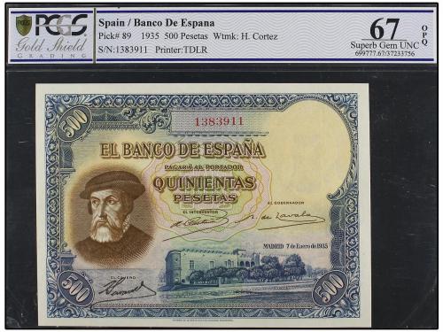 GUERRA CIVIL, ZONA REPUBLICANA. Lote 2 billetes 500 Pesetas.