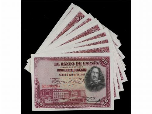 GUERRA CIVIL, ZONA REPUBLICANA. Lote 25 billetes 50 Pesetas.