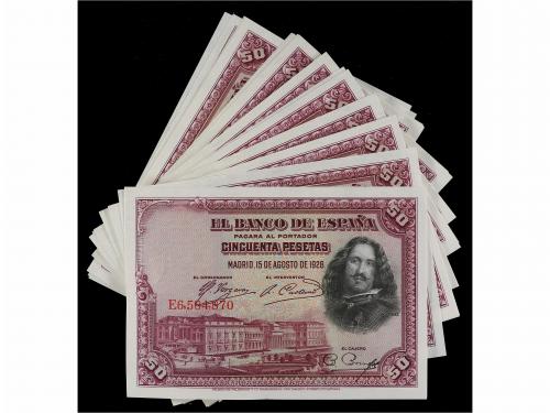 GUERRA CIVIL, ZONA REPUBLICANA. Lote 50 billetes 50 Pesetas.