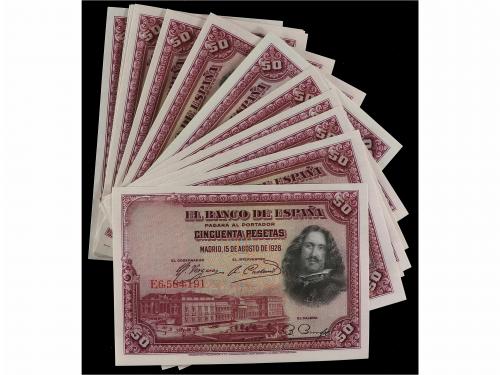 GUERRA CIVIL, ZONA REPUBLICANA. Lote 50 billetes 50 Pesetas.