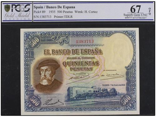 GUERRA CIVIL, ZONA REPUBLICANA. Lote 2 billetes 500 Pesetas.