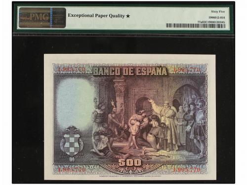 GUERRA CIVIL, ZONA REPUBLICANA. 500 Pesetas. 15 Agosto 1928.