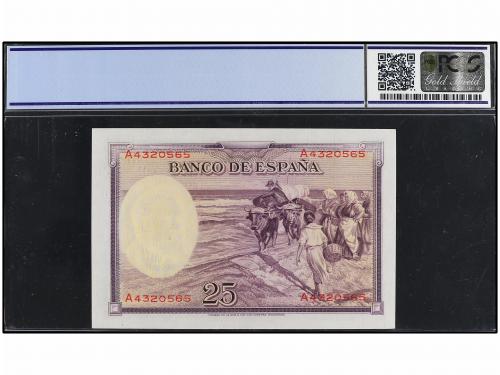 GUERRA CIVIL, ZONA REPUBLICANA. 25 Pesetas. 31 Agosto 1936. 